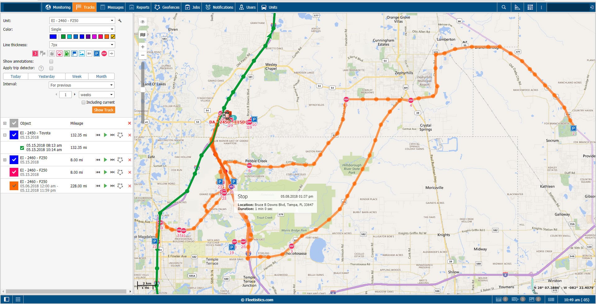 GPS Tracking and Map Route